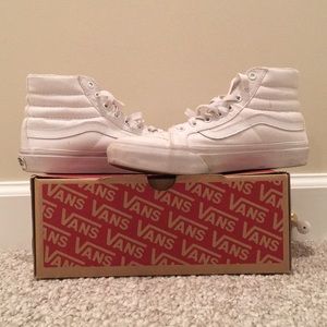 High top white vans